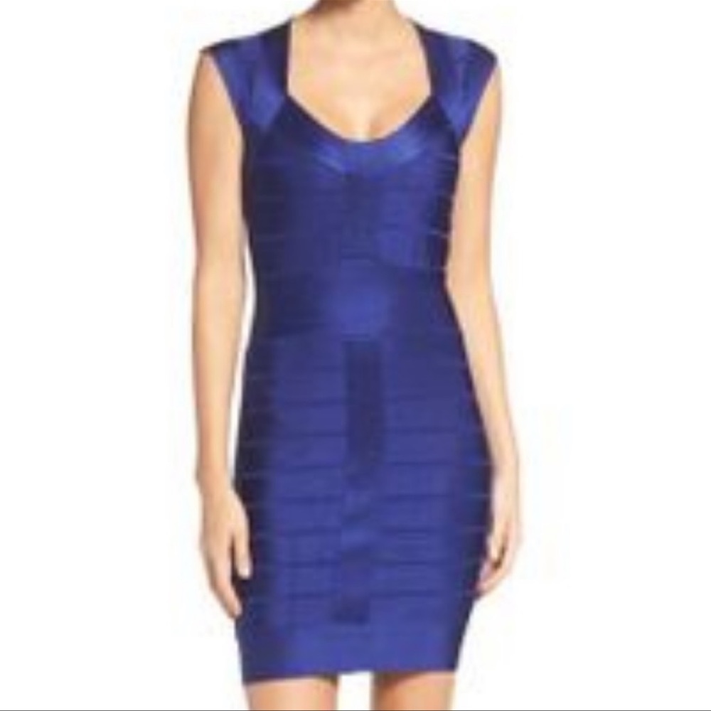 French Connection purple bandage mini dress